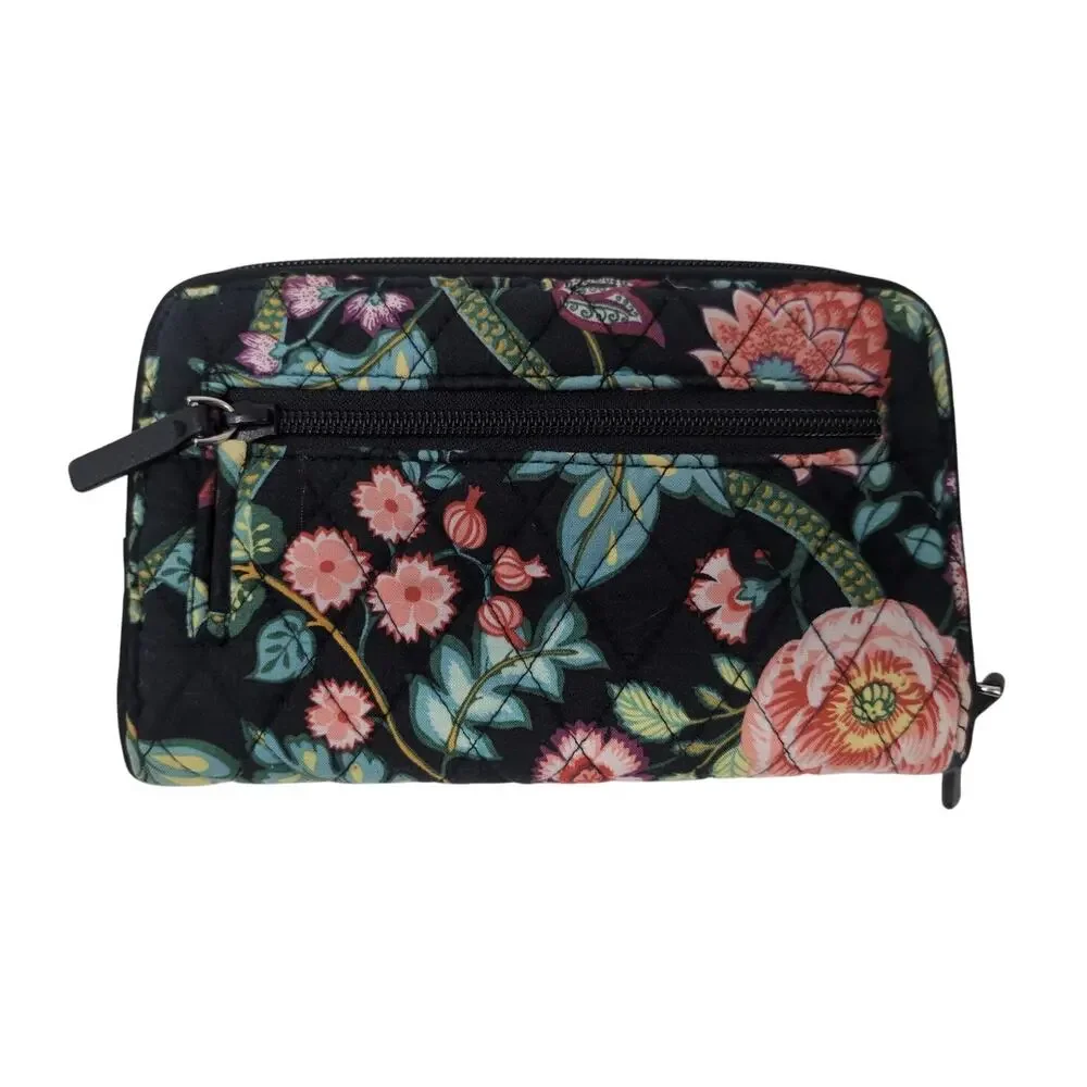 Vera Bradley‎ RFID Turnlock Zip Around Wallet Haymarket Floral Quilted Clutch - Picture 2 of 7